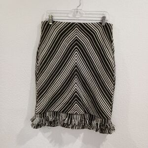 Worth NY Chevron Woven Skirt